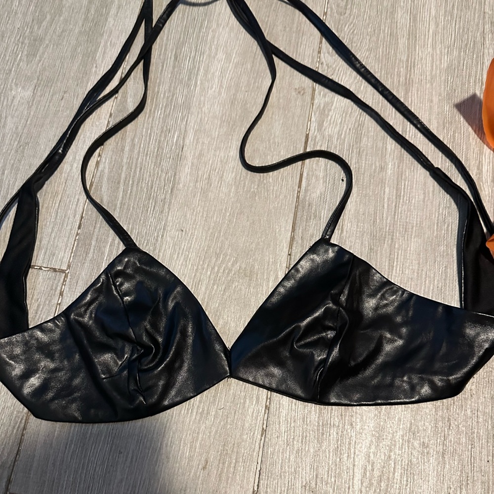 Black bra top